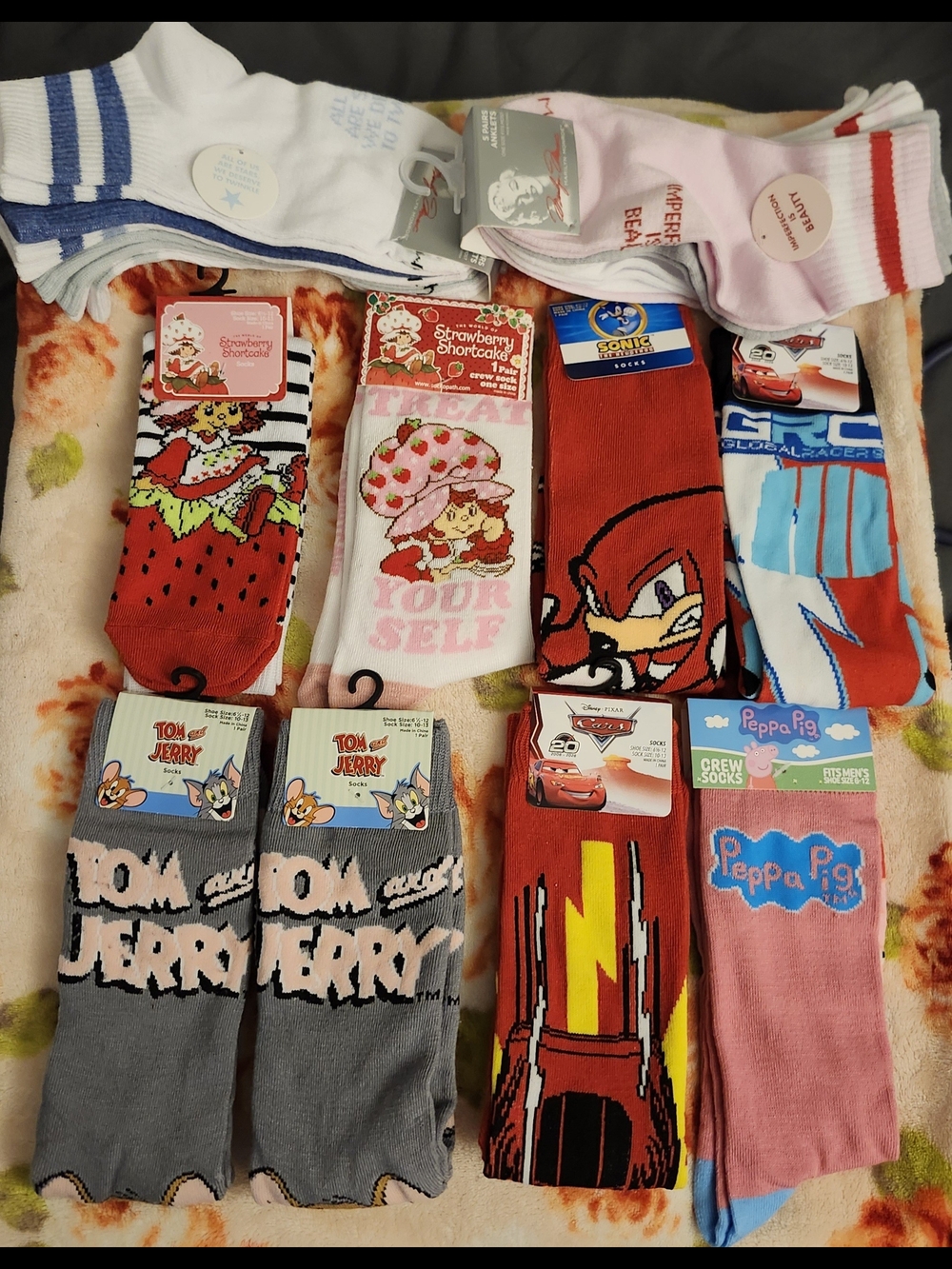 Assorted Character Crew Socks Pack - Multicolor